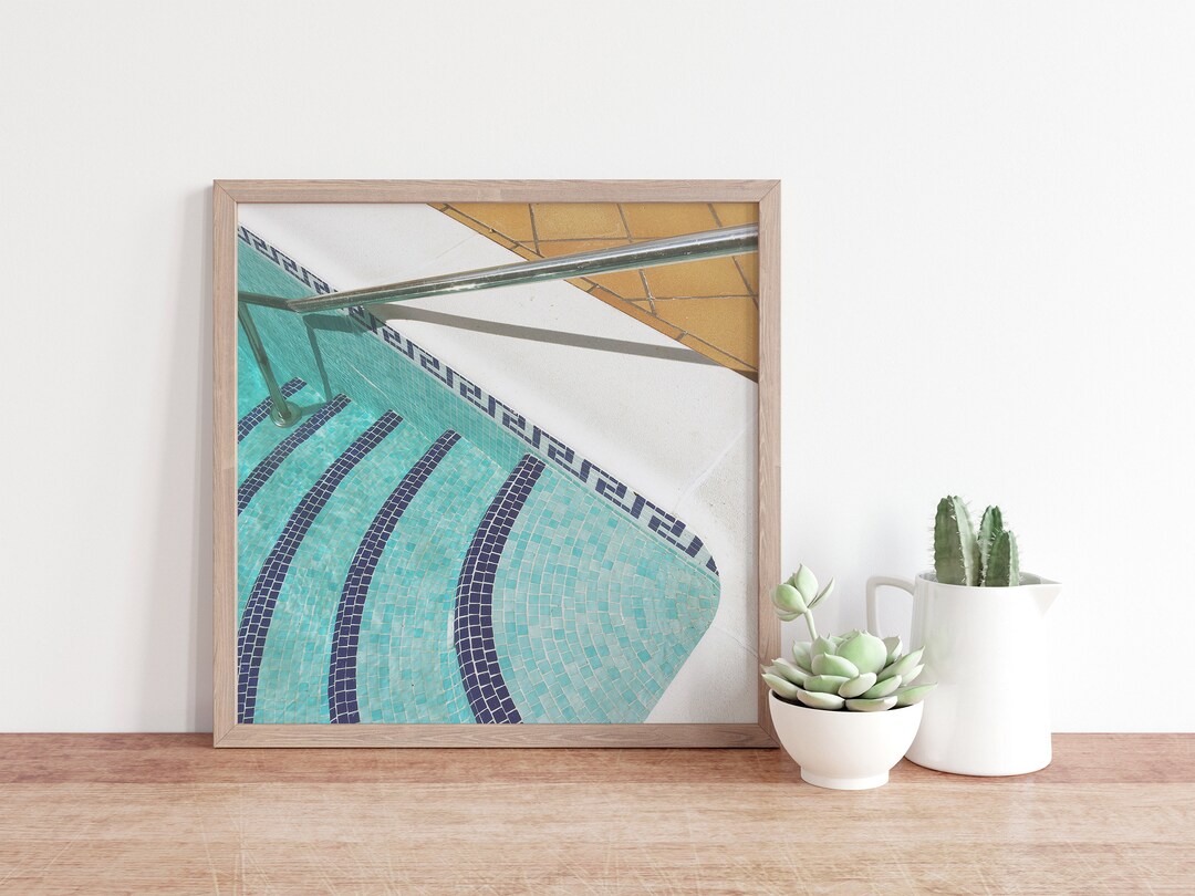 Swimming Pool Print, Blue Wall Art, Bathroom Wall Art - Swimming Pool ...