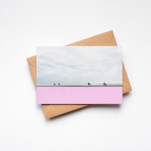 Pferde Karte, Strand Grußkarte - Equus