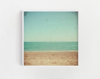 Beach Photography, Seascape, Coastal Decor, Bathroom Wall Art - Footprints