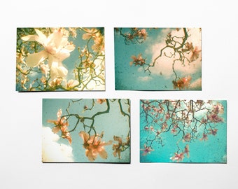 Mom Gift, Flower Postcards, Floral Stationery - Magnolia