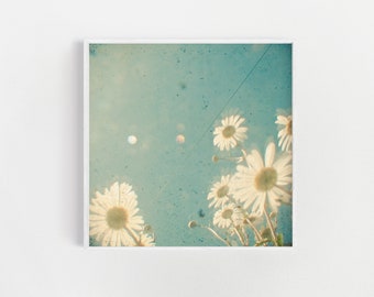 Blue Wall Art, Floral Wall Art- Daydream