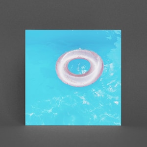Schwimmbad-Grußkarte, Sommerkarte - Schwimmbad