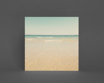 Beach Card, Minimal Coastal Greeting Card - Serenity