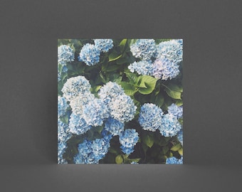 Flower Greeting Card, Hydrangea Card - Blue Hydrangea