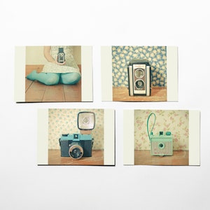 Postcard Set, Camera Art, Gift for Her - Happy