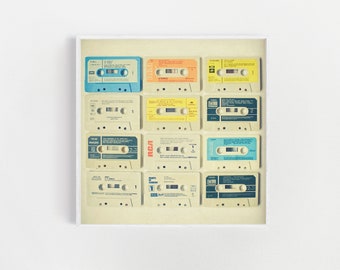 Music Wall Art, Retro Cassette Tape Photographic Print  - All Tomorrow's Parties