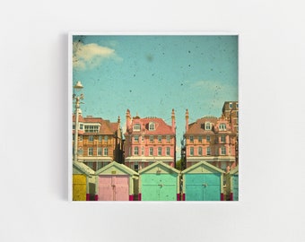 Beach Hut, Coastal Decor, Brighton, Architecture Print - Promenade