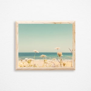 Coastal Decor, Beach Print, Floral Wall Art Water and Lace image 6