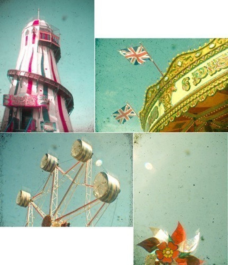 Postcard Set, Retro Postcards, Kids Stationery Set - The Fair image 2
