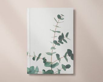 Eucalyptus Notebook, Hardback Botanical Leaf Journal 5x7/A5/A4 - Eucalyptus