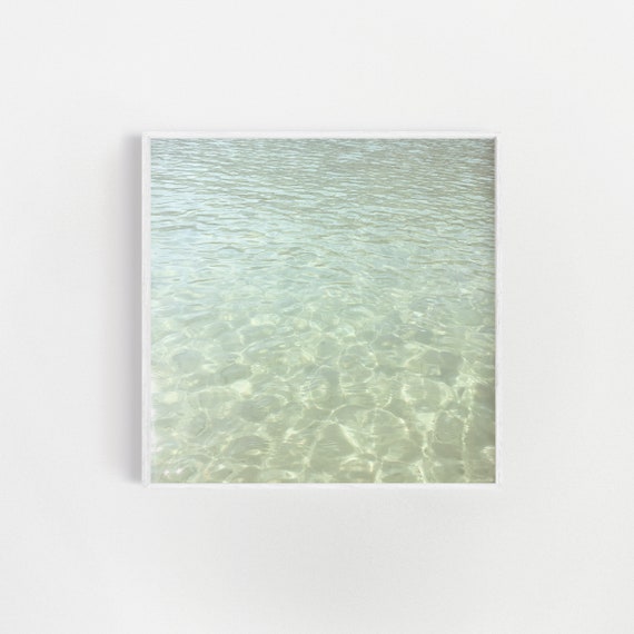 Beach Decor Bathroom Wall Decor Ocean Print Green Wall Art | Etsy