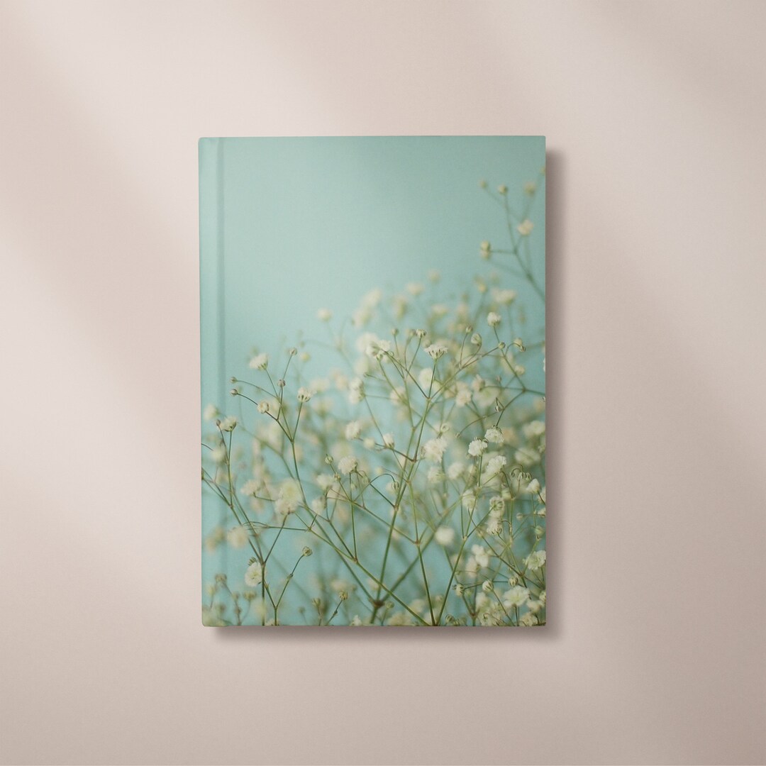 Pretty Blue Notebook Hardback Blue Floral Notebook, Flower Journal 5x7/a5/a4 - Baby Blue - Etsy