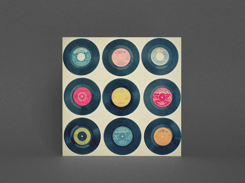 Record Greeting Card, Card for Music Lovers Vinyl Collection image 1