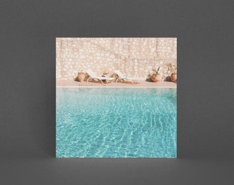 Swimming Pool Greetings Card, Summer Card - Swimming Pool V