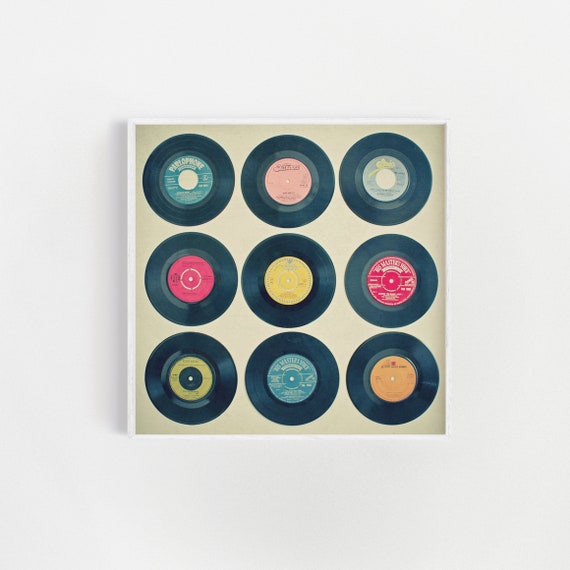 Vinyl Record Art, Music Wall Art, Retro Wall Decor Vinyl