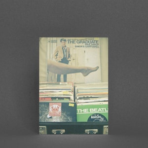 Carte de vœux musicaux, carte pour les amateurs de vinyle - Valise de chansons