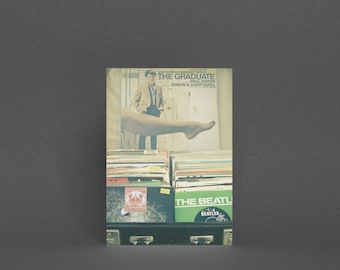 Music Greeting Card, Card for Vinyl Lovers - Suitcase of Songs