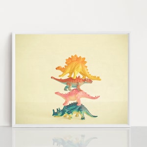Dinosaur Nursery Art, Kids Room Decor, Boys Room Wall Art - Dinosaur Antics
