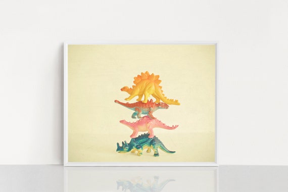 Dinosaur Nursery Art Print: Colorful Kids Room Decor