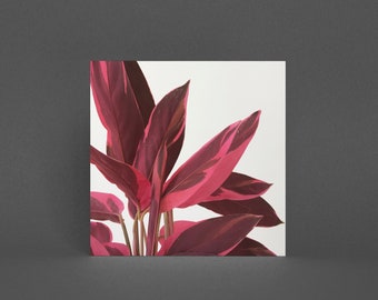 House Plant Greeting Card - Red Leaves II