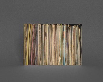 Music Greeting Card, Card for Vinyl Lovers - Records