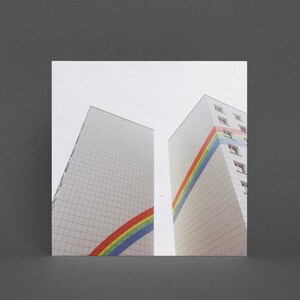 Berlin Karte, Architektur Grußkarte - Regenbogen