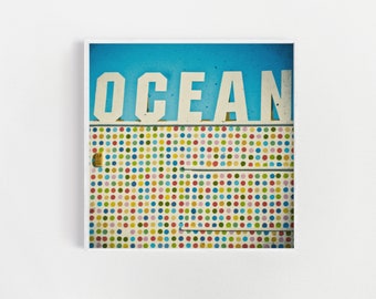 Typography Print, Ocean Art, Colorful Wall Art, Beach House Decor - Ocean