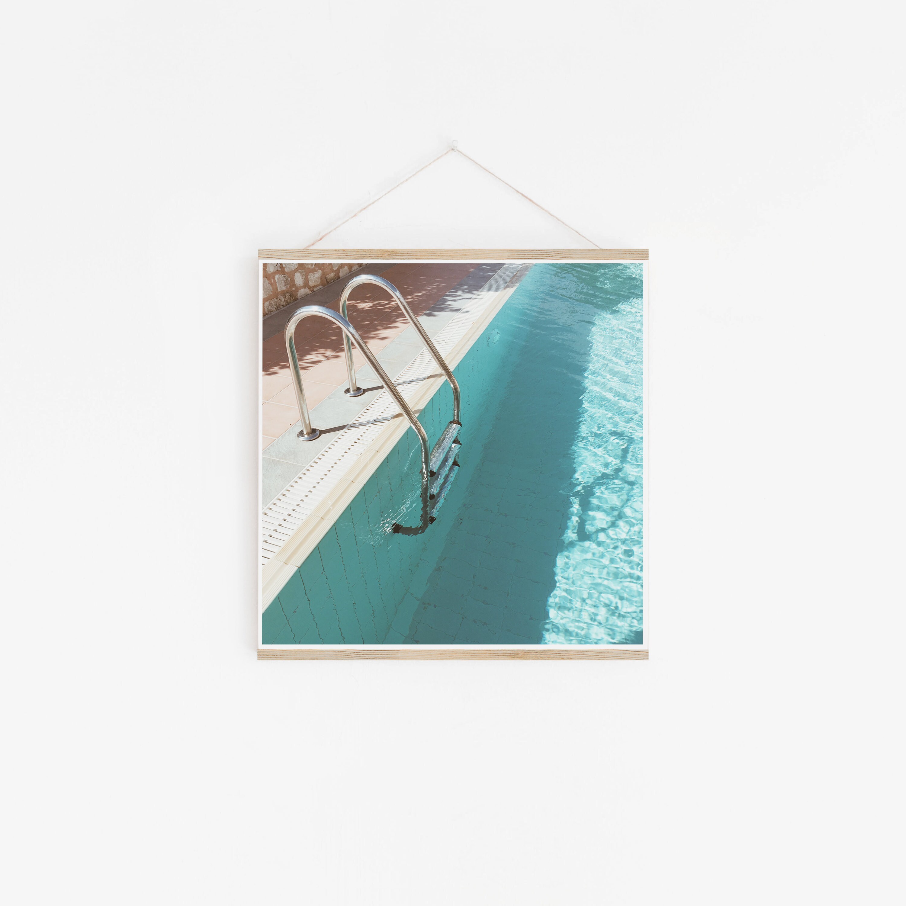 Swimming Pool Art Blue Wall Art Bathroom Wall Decor Etsy