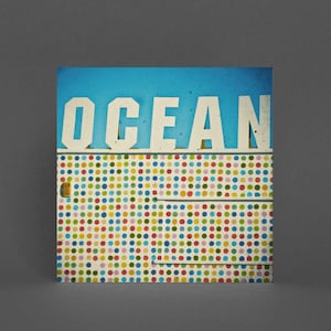 Ozean Karte, Retro Grußkarte - Ozean
