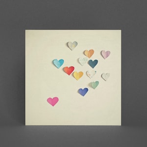Biglietto d'auguri con cuore d'amore, biglietto di San Valentino - Cuori di carta
