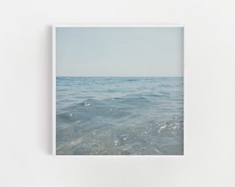 Calm Ocean Print: Blue Sea Landscape Photography