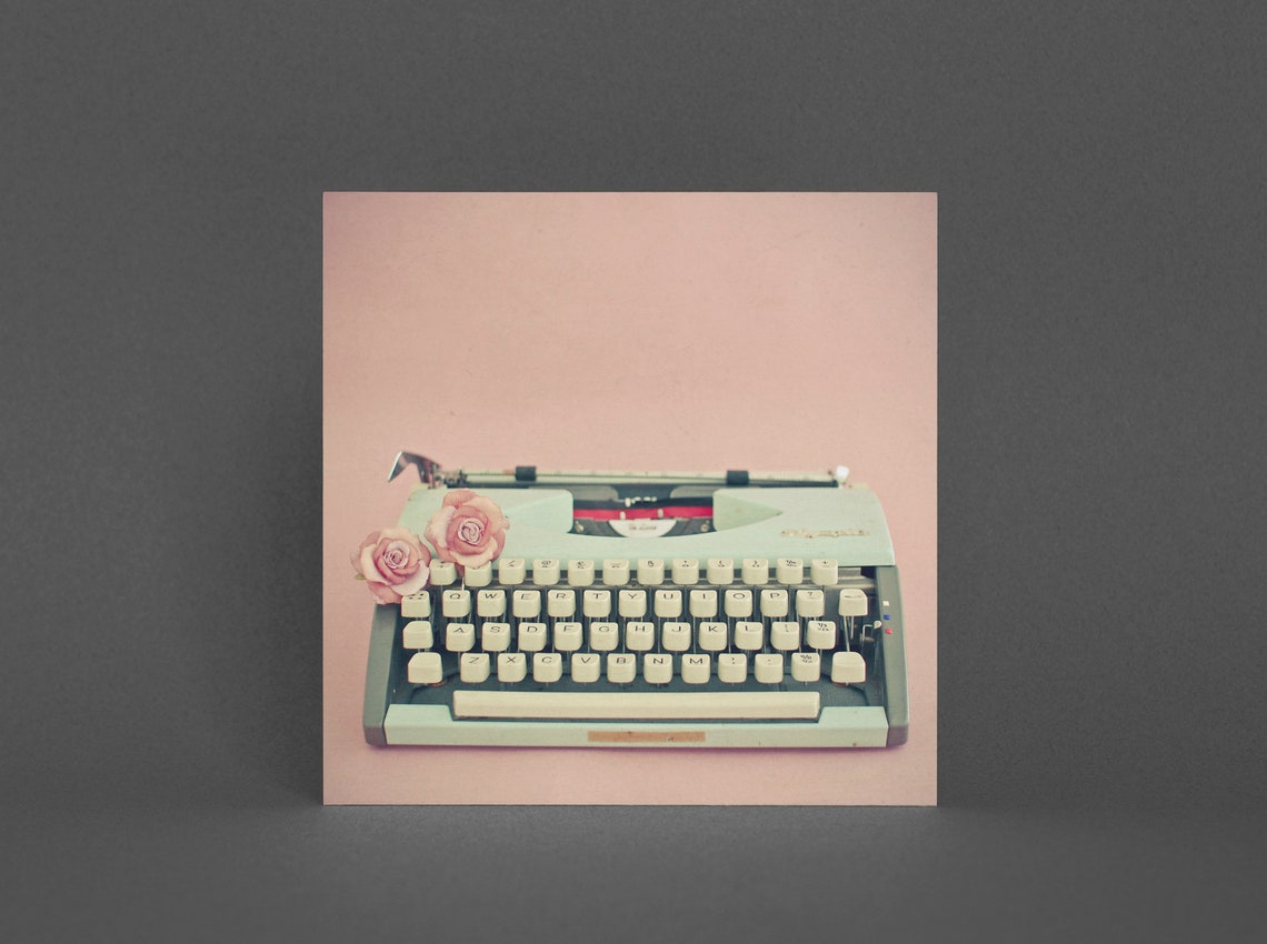 Typewriter Greeting Card, Romantic Card for Writer - Love Letter - Etsy