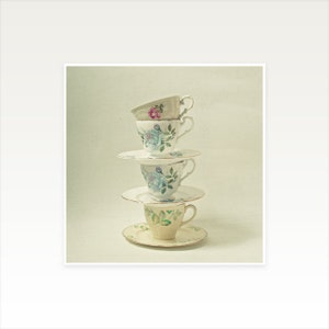 Teacup Print, Kitchen Art, Tea Lover Decor Tea Party image 3