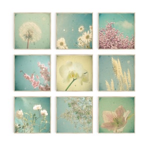 Aesthetic Print Set of 9, Flower Prints, Nature Print Set Garden image 1