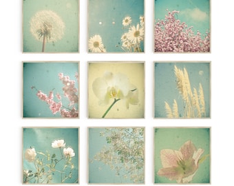 Aesthetic Print Set of 9, Flower Prints, Nature Print Set - Garden