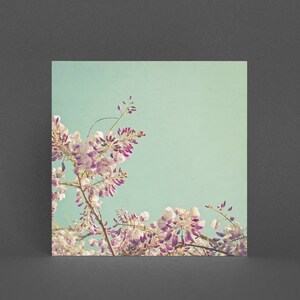 Florale Grußkarte, Pastell Karte - Glyzinien