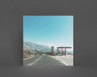 Highway Greeting Card - Gas Station