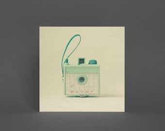 Camera Greeting Card, Card for Photographer - Mint