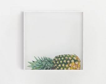 Pineapple Print, Tropical Wall Art, Kitchen Decor - Fallen Pineapple