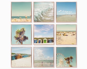 Beach Decor, Bathroom Wall Art, Print Set of 9 - Summer By The Sea