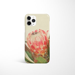 Protea iPhone 16 Case, Botanical Phone Cover - Pink Ice