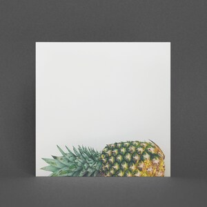 Biglietto di frutta all'ananas, biglietto di auguri tropicale - Ananas caduto