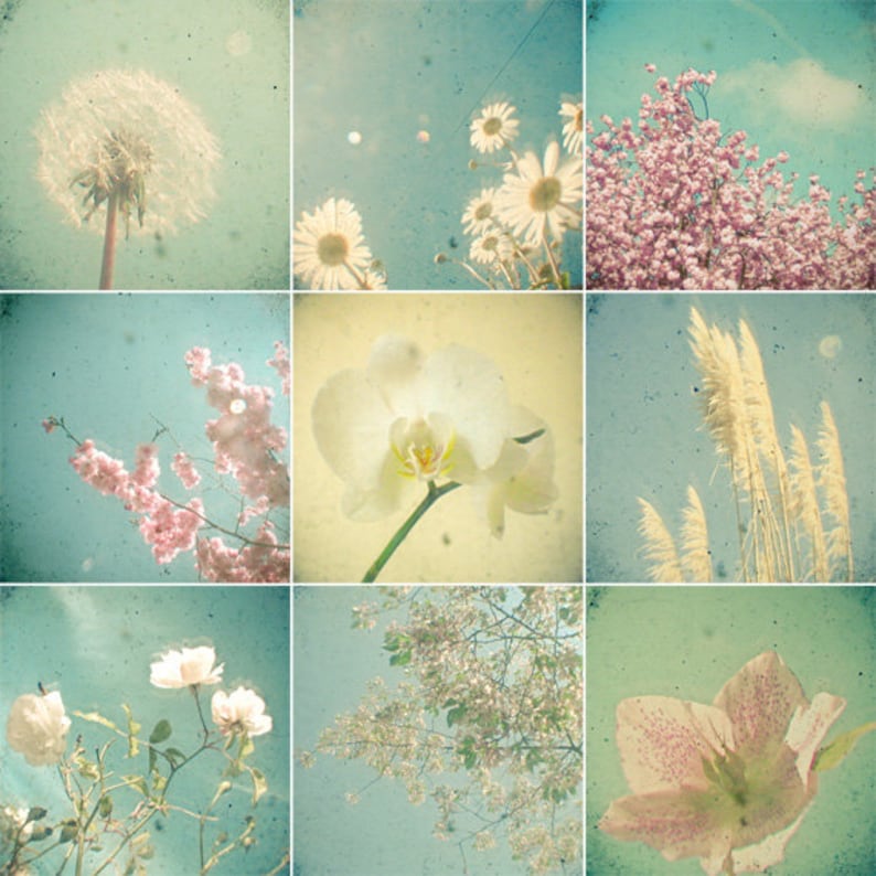 Aesthetic Print Set of 9, Flower Prints, Nature Print Set Garden image 6