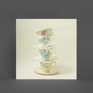 Teetasse Grußkarte, Karte für Teeliebhaber - Tea Party