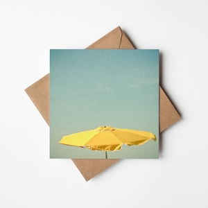 Wenskaart strandparasol - Kom bij mij zitten