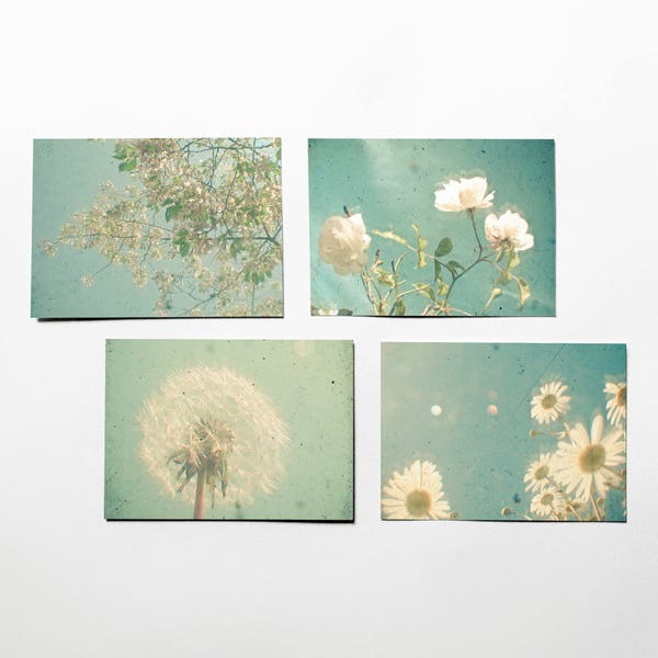 Flower Postcards, Mom Gift, Stationery Set - Garden