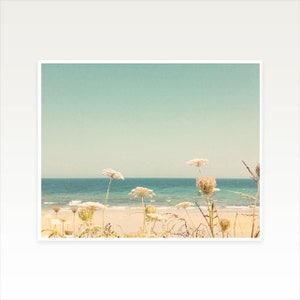 Coastal Decor, Beach Print, Floral Wall Art Water and Lace image 7