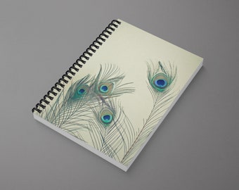 Peacock Feather Spiral Notebook - All Eyes Are on You