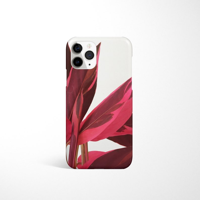 Botanical iPhone 16 Case, House Plant Phone Cover Red Leaves II Etsy UK