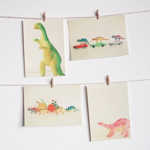 Dinosaur Postcard Set, Baby Shower Gift, Stationery Set - Dinosaurs